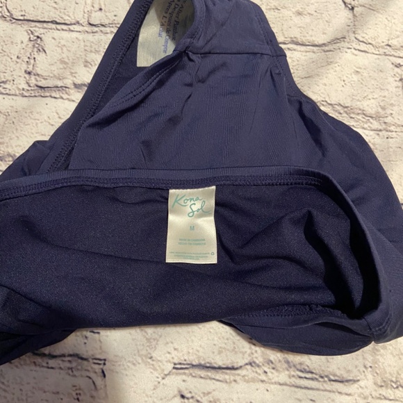 Kona Sol Navy Swim High Rise Bottom, Size M, NWT - Picture 3 of 5